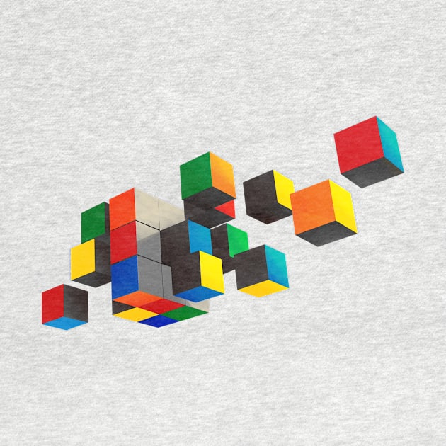Rubik's cube Abstract art by asitha